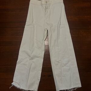 Zara White Wide Leg Jeans
